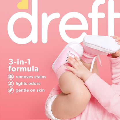 Dreft Newborn Baby Liquid Laundry Detergent, Gentle on Sensitive Skin, HE Compatible, 2 pack, 32 loads each