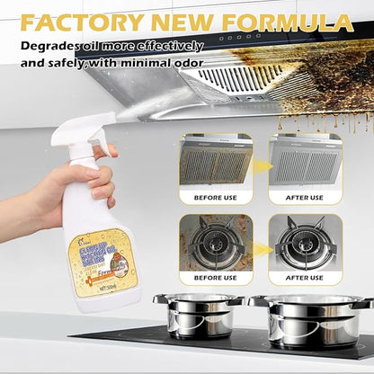 2pcs All Purpose Cleaner, Remove Stains Cleaning Spray, Lemon Breeze Scent Multipurpose Heavy Duty Degreaser, Kitchen Cleaning Supplies Removes Oil Stains On Microwave & Oven & Stove Top
