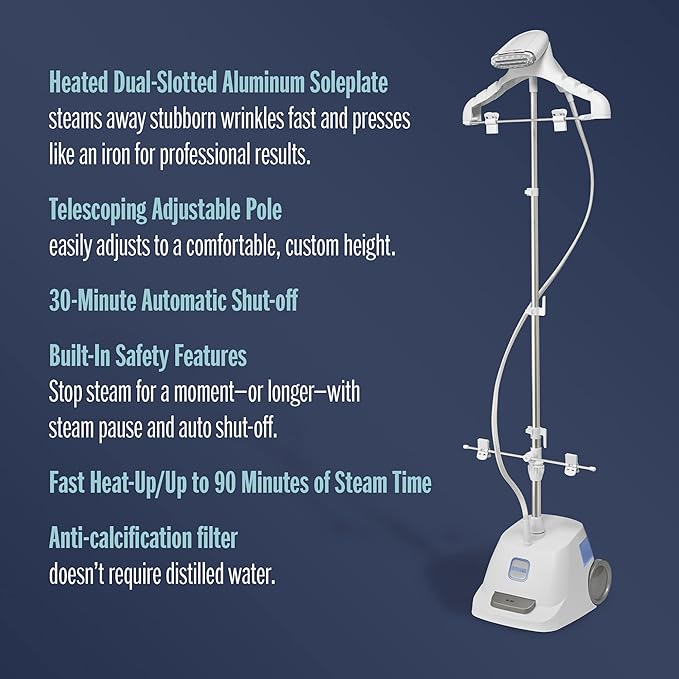 Conair Full Size Garment Steamer for Clothes, Turbo ExtremeSteam 1875W Professional Steam and Press