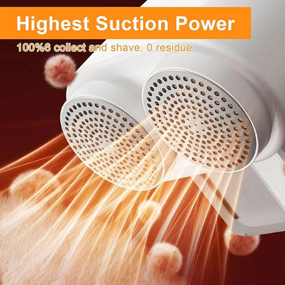 Dual-Head Electric Fabric Shaver & Lint Remover - 6 Leaf Blades, 3 Modes, Rechargeable Battery for Clothes, Couch, Furniture - Defuzzer with Long-Lasting Power