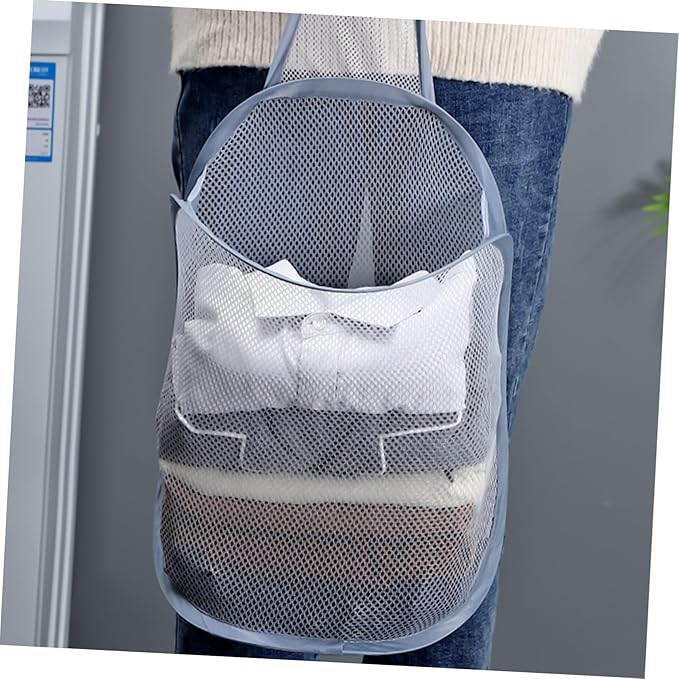 PRETYZOOM 2pcs Wall Hanging Laundry Organizer Basket Breathable Sundries Storage Baskets for Dirty Clothes Neat Home Decor Space-saving Design