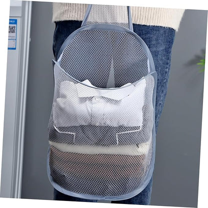 PRETYZOOM 2pcs Wall Hanging Laundry Organizer Basket Breathable Sundries Storage Baskets for Dirty Clothes Neat Home Decor Space-saving Design