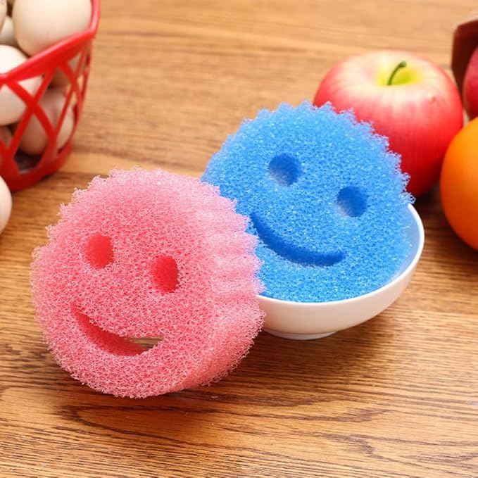 Scrub Shooting Star Color Sponges - Scratch Free Multipurpose Dish Sponges for Kitchen, Bathroom and Household Cleaning (3 Count)