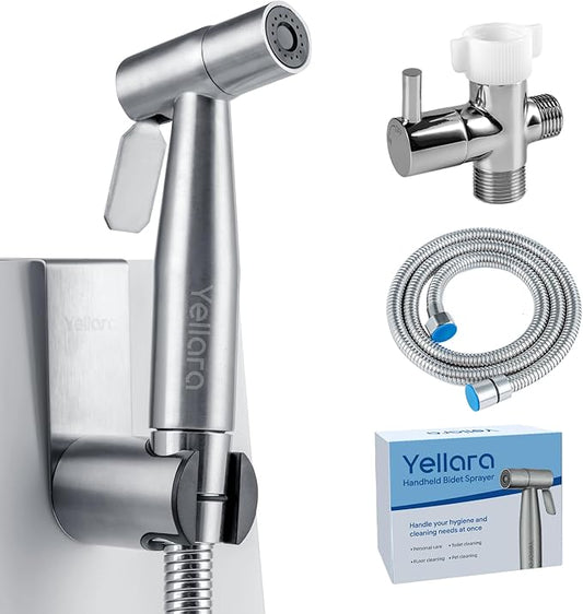 Handheld Bidet Sprayer for Toilet - Feminine Wash, Toilet Cleaning - Stainless Steel, Adjustable Water Pressure, Easy Installation