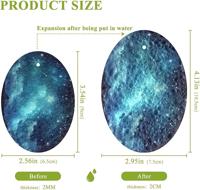 Galaxy Kitchen Scrub Sponges, Pop-up Kitchen Cleaning Sponges Reusable Dish Washing Sponges for Bathroom Household Cleaning 3 Pack - Non Scratch Scrubber
