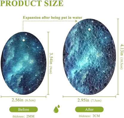 Galaxy Kitchen Scrub Sponges, Pop-up Kitchen Cleaning Sponges Reusable Dish Washing Sponges for Bathroom Household Cleaning 3 Pack - Non Scratch Scrubber
