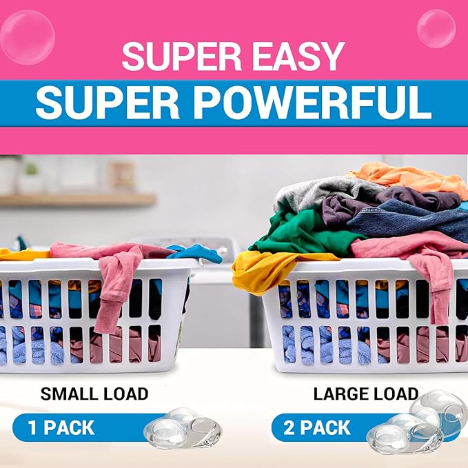 WBM Home Laundry Detergent Pods, 32 Count | Fresh & Clear Unscented | Laundry Pods 10x Ultrapower Cleaning With Color Protection and Eco-Friendly Packaging
