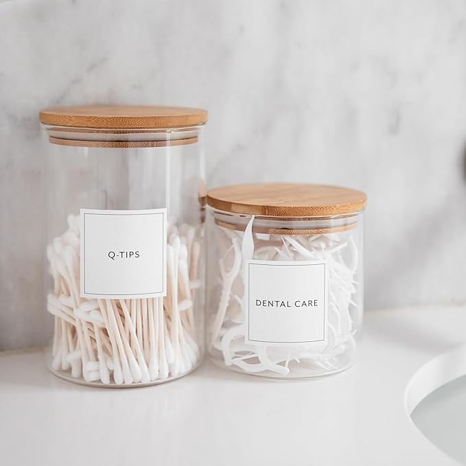 Bathroom Laundry Labels for Jars - 164 Closet Laundry Stickers, Cleaning Labels for Jars Spray Bottles, Bedroom Closet Household Laundry Organization