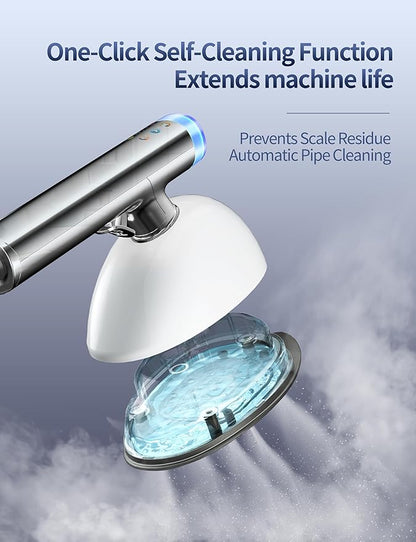 Sundu 2-in-1 Garment Steamer, 30s Heat-Up, 800mL, 6 Steam Settings, Auto Off, Handheld & Standing, Portable Wrinkle Remover for Clothes, White