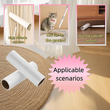 Lint Roller Refills 6.3 inch Great Value 8 pcs Extra Sticky Lint Remover Refills for Pet Hair Clothes Floor 6.3 in Long,1.5 in Diameter Lint Roller Replacement Refills（8 Refills of 480 Sheets Total）