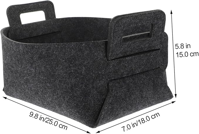 VICASKY Foldable Laundry Basket with Comfortable Handles Sturdy Clothes Storage Holder for Bedroom and Nursery Multi Purpose Collapsible Organizer for Household Sundries Dark Gray