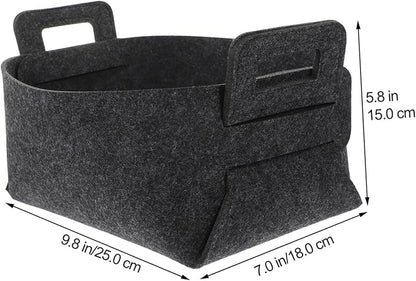 VICASKY Foldable Laundry Basket with Comfortable Handles Sturdy Clothes Storage Holder for Bedroom and Nursery Multi Purpose Collapsible Organizer for Household Sundries Dark Gray