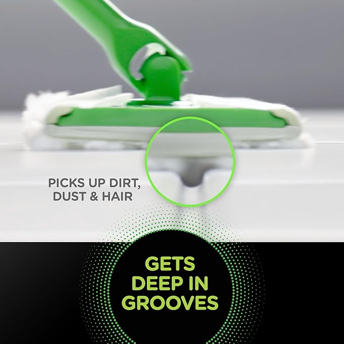 Swiffer Sweeper Heavy Duty Dry Multi-Surface Cloth Refills for Floor Sweeping and Cleaning, Unscented, 32 Count