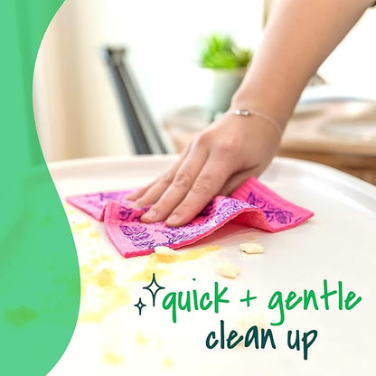 Scotch-Brite Sponge Cloths, Reusable, Absorbent, and Decorative Cleaning Towel, Dishwasher-Safe Wipes Ideal for Nonstick Cookware, Tile, Countertops, Mirrors, and Faucets, 2 Dish Towels