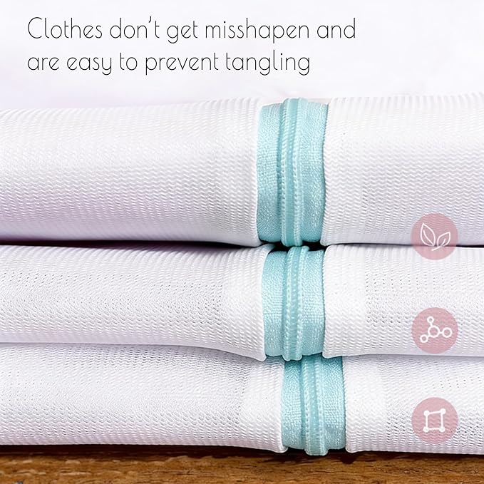 Mesh Laundry Bags for Delicates Large,35 x 43 in Garment Bag for Washing Machine,Laundry Bags for Travel Camp Blanket Sheet Cleaning Organizer Blue