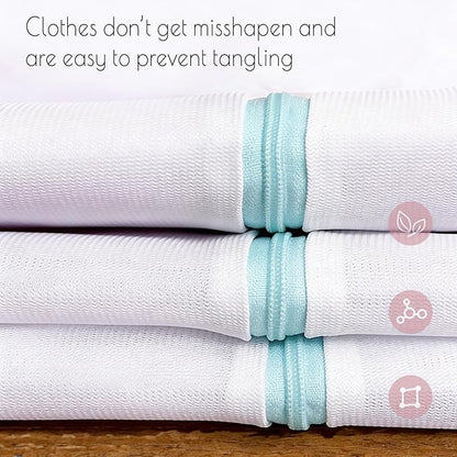 Mesh Laundry Bags for Delicates Large,35 x 43 in Garment Bag for Washing Machine,Laundry Bags for Travel Camp Blanket Sheet Cleaning Organizer Blue
