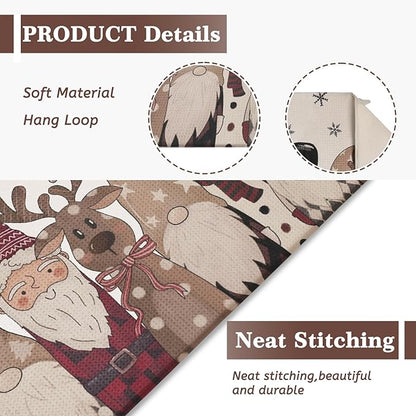 Christmas Dish Drying Mat, Ultra Absorbent Microfiber Dish Drainer Mat Christmas Snowman Reindeer Drying Mats for Kitchen Counter, Coffee Maker, Tableware Decor, 18 x 24 Inch