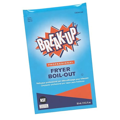 Diversey Break-Up Professional Fryer Boil-Out Cleaner Liquid, Heavy-Duty Food Service Fryer Degreaser, Removes Carbonized Grease, Portion-Control Packets, 2 oz (Case of 36)