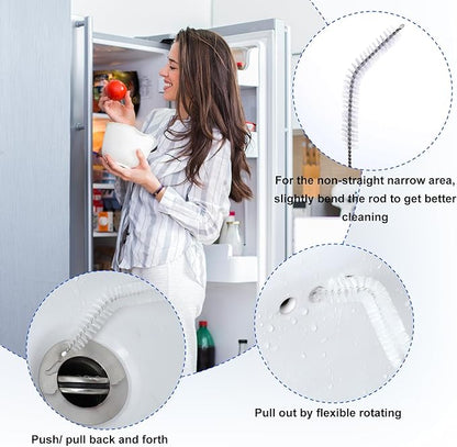 TIESOME 40" and 47" Straw Cleaner Brush, 4PCS Kegerator Feeding Tube Siphon Hose Sunroof Drain Refrigerator Drain