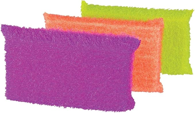 Casabella Multicolor Cellulose Scrub Sponges, Blue/Yellow/Pink, (Pack of 36)
