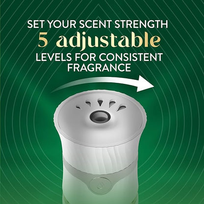 Air Wick Vibrant Plug in Scented Oil Refill, 5ct, Nectarine & Paradise Flower, Air Freshener, Essential Oils