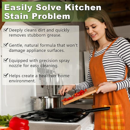 Charunee 2 PCS Natural Formula to Household Appliances, Multi-Purpose Stove Cleaner, Effective & Convenient Handheld Cleaner for Hood, Oven & Household Appliances