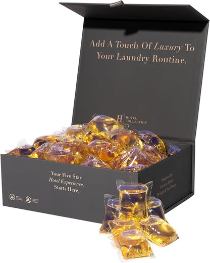 Hotel Collection Laundry Pods – Black Velvet Scent, 45 Count – Blonde Woods, Rose, and Black Fig – Luxury Laundry Detergent Pods