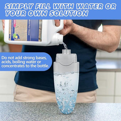 HOMTOYOU Microfiber Flat Mop with Sprayer: Spray Mop with 4 Washable Pads for Cleaning Multi-Surface Floors - 1Pcs 400+ML Refillable Bottle