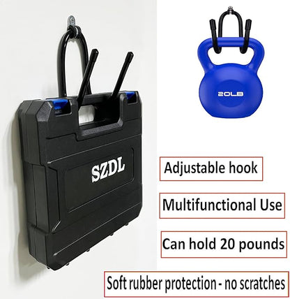 Pmsanzay Power Tool Organizer, 2 Pack Heavy Duty Drill Holder Wall Mount Hangers, Storage Rack Utility Storage Shelves for Power Tools Garage Organization for Men Dad Gift