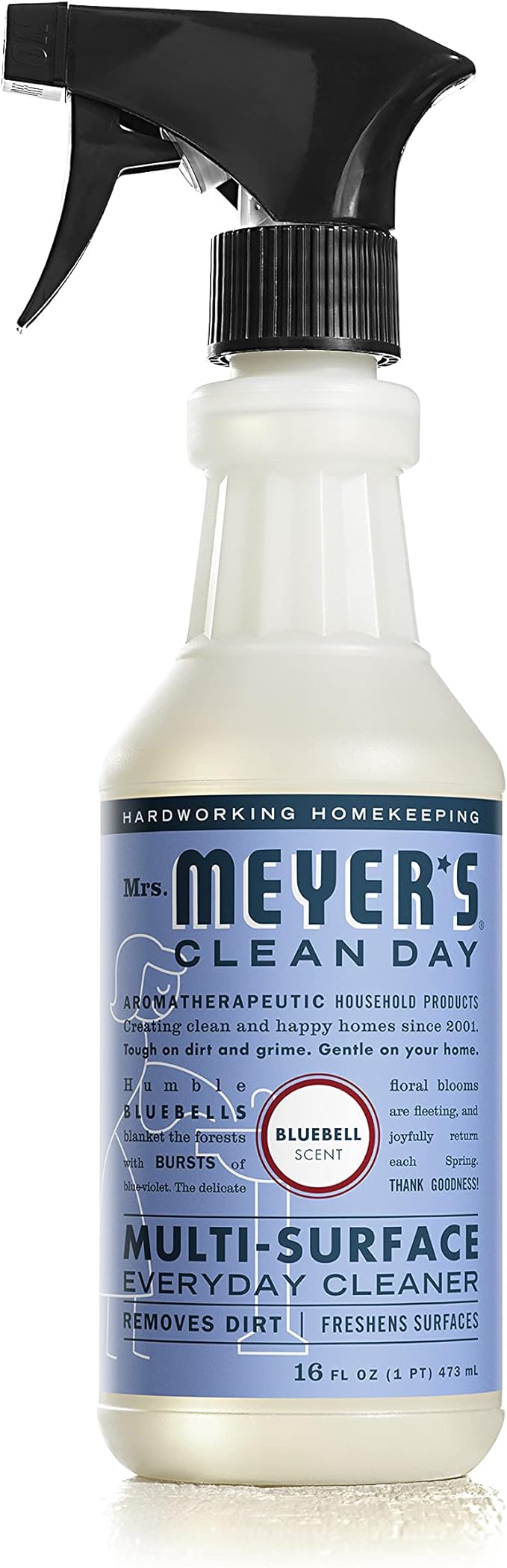 Mrs. Meyer's Clean Day Multi-Surface Everyday Cleaner, Bluebell Scent, 16 ounce bottle (Pack of 2)