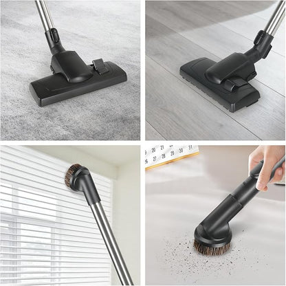 Combination Floor Brush Set, Compatible With Miele C1 C2 C3 CX1 Vacuum Cleaners, Floorhead Dusting Brush Vacuum Attachments for Carpets Area Rugs Hard Floors Cleaning