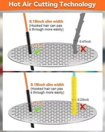 32 Inch Snake Drain Hair Removal Tool (6 Pack), Anti-Break Metal with Nylon Coating Sink Snake, Drain Cleaner Hair Catcher Remover for Shower, Bathroom Sink Tub