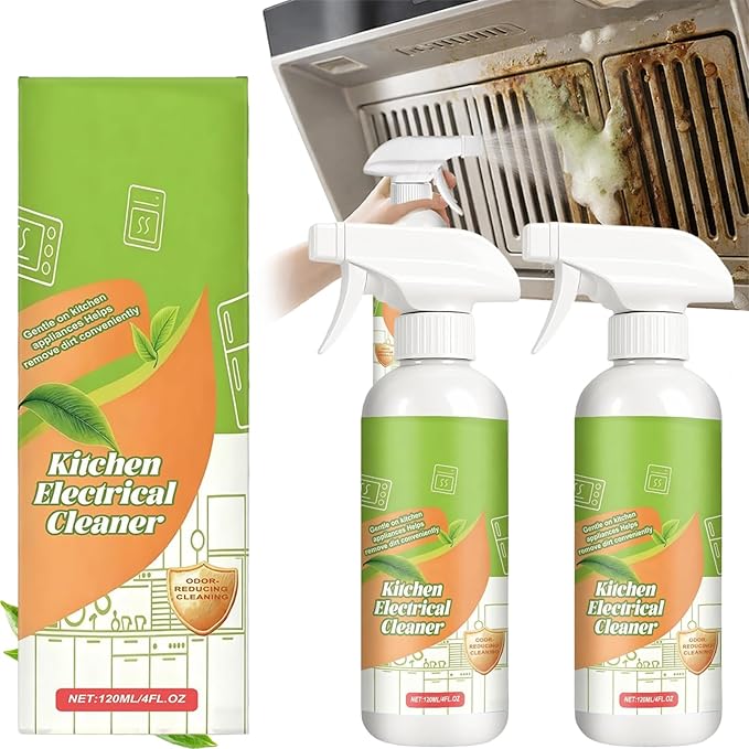 Electrolyzed Ion Kitchen Cleaner Spray, Multi-purpose Household and Kitchen Cleaning Spray, Kitchen Appliance Cleaner, Multi Purpose Cleaner for Hold, Oven, Stove, Range Hood (2 Pcs)