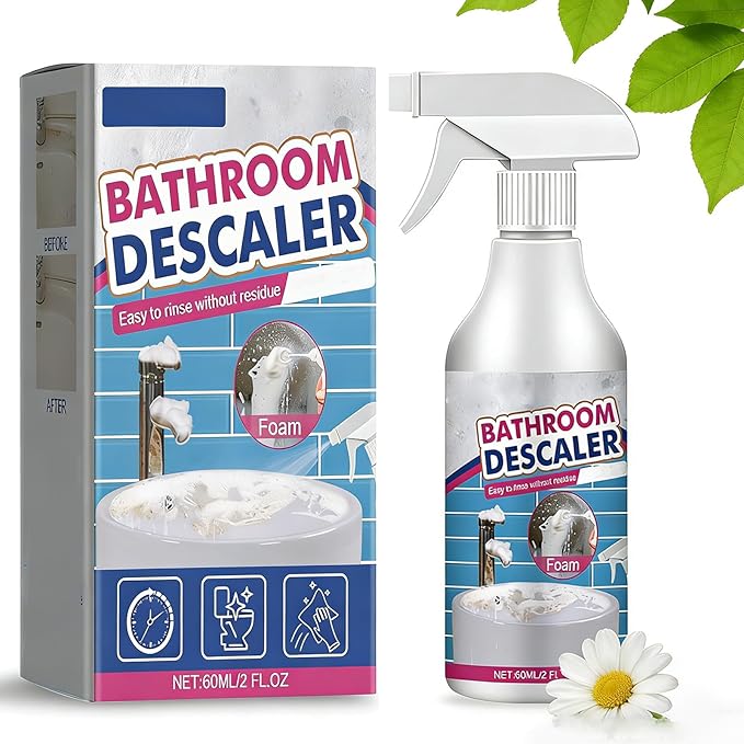 Heavy Duty Bathroom Scrubbing Solution, New Upgrade Bathroom Descaler, Stubborn Stains Cleaner, Bathroom Descaler Cleaners, All Purpose Bathroom Cleaner Spray for Home Kitchen (1PCS)