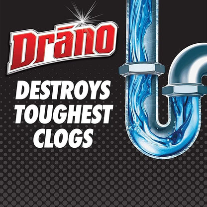 Drano Max Gel Drain Clog Remover & Windex Glass Cleaner - Includes 1 32 oz bottle of Drano Drain Clog Remover + 1 23 oz spray bottle of Windex Glass Cleaner