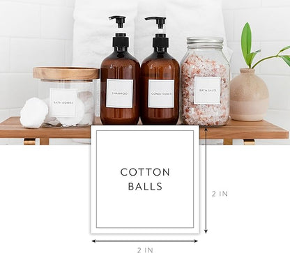 Bathroom Laundry Labels for Jars - 164 Closet Laundry Stickers, Cleaning Labels for Jars Spray Bottles, Bedroom Closet Household Laundry Organization