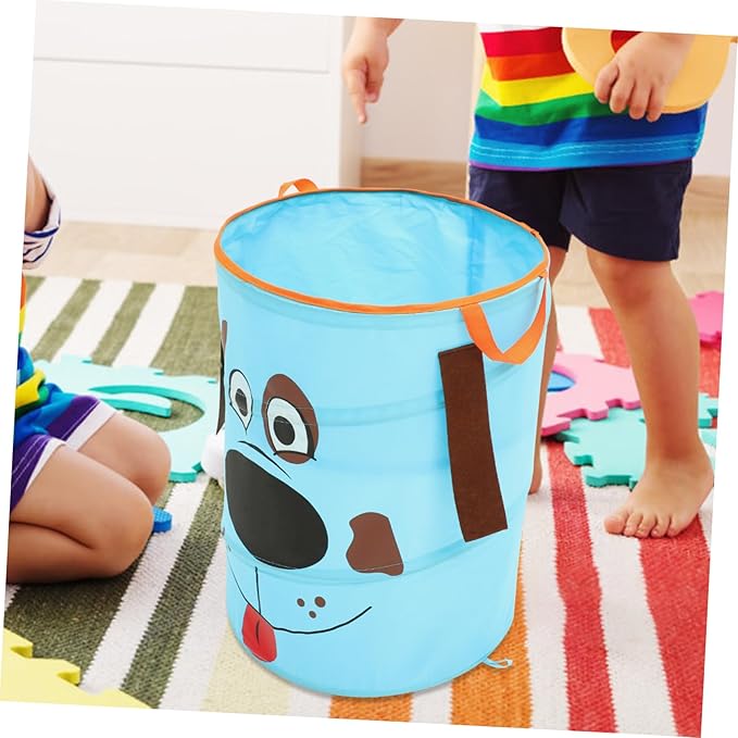 MAGICLULU 1pc Foldable Storage Basket for Pets Sky- Portable Organizer for Toys Laundry and Sundries Handles for Bedroom Nursery and Bathroom