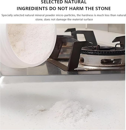 Marble Cleaner, Granite Countertop Cleaner, Marble Polishing Powder, Watermarks Remover, Spot Polish Water Stains, Rings or Etches, Stain Remover For Marble, Granite, Stone, Quartz (8 Ounces)
