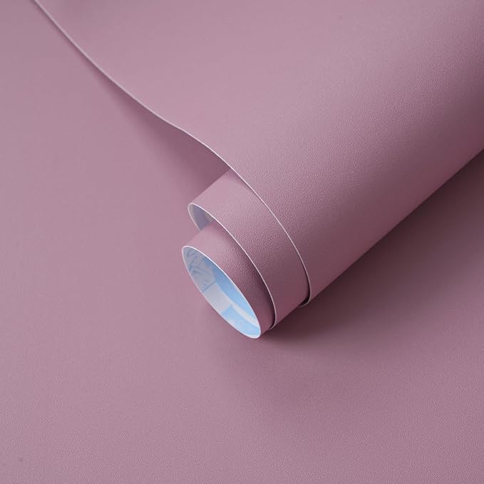 HeloHo Pink Wallpaper Peel and Stick Contact Paper 394"X15.7" Self-Adhesive Removable Vinyl Wall Paper Thickening Upgrade Embossed Renter Friendly Wallpaper for Girls Room Cabinets Countertop Bedroom