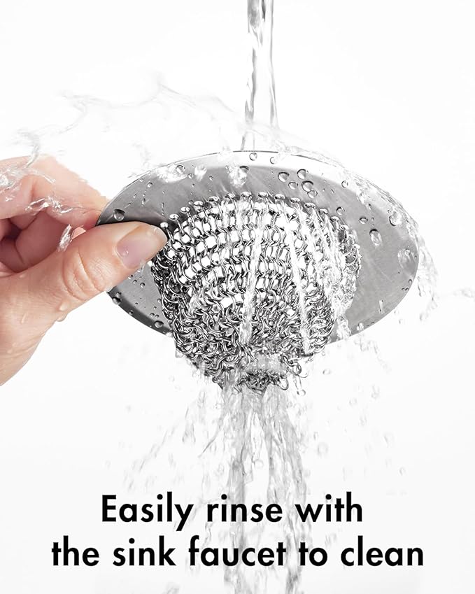 WOKDADA Revolutionary Kitchen Sink Drain Strainer, Patented Reversible Kitchen Sink Strainer, 304 Stainless Steel Sink Strainer Basket, Anti-Clogging & Handmade, Fit US Standard 3-1/2'' Sink Hole