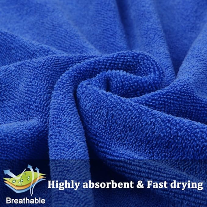 SINLAND Microfiber Gym Towels Super Absorbent Compact Travel Workout Towel Quick Dry Camping Sweat Towel for Sports Beach Swimming Backpacking Hiking and Yoga Men Women 16 Inch X 32 Inch