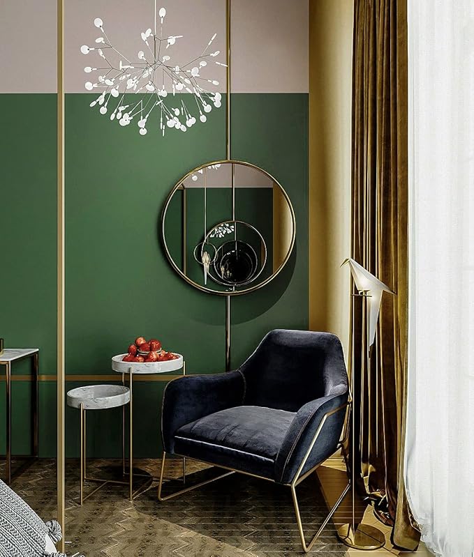 Safiyya 393"x17.7" Olive Green Peel and Stick Wallpaper Dark Green Contact Paper Self Adhesive Contact Paper Decorative Wallpaper Vinyl Rolls for Wall