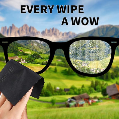 Eco-Fused Microfiber Cleaning Cloths - 50 Pack - (5.5 x 3 inches) for Cleaning Glasses, Spectacles, Camera Lenses, iPad, Tablets, Phones, Smartphones, Laptops, LCD Screens and Other Delicate Surfaces