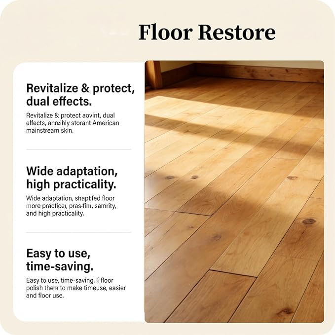 Restore-EEZ High Solid Content Hardwood Floor Polish & Restorer – Restores Shine on Laminate & Vinyl, Wood Floors, 5oz/150mL