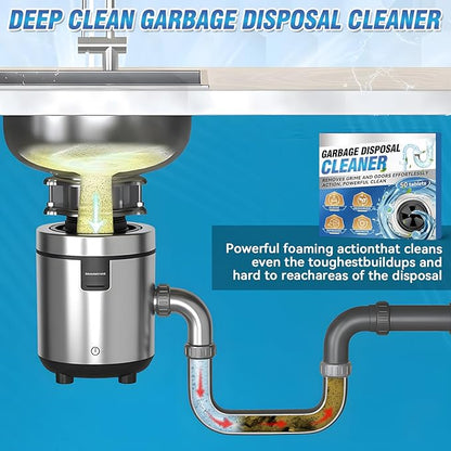 Yeardera Garbage Disposal Cleaner and Deodorizer Tablets - 50 Count (1-Year Supply), Powerful Foaming Sink Cleaner, Quickly Eliminates Odors (49, Tablet)