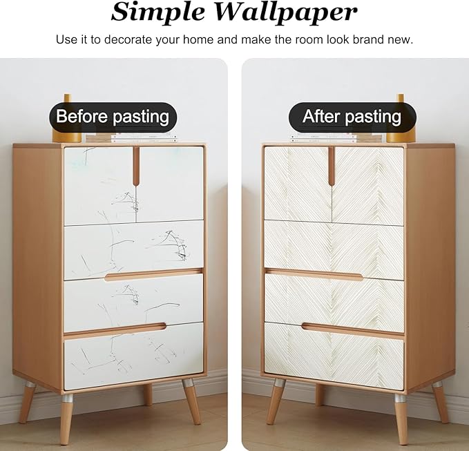 Modern Peel and Stick Wallpaper Boho Beige Contact Paper 17.3"x 200" Self-Adhesive Waterproof Neutral Wallpaper Vinyl Roll for Bathroom Bedroom Cabinets Décor