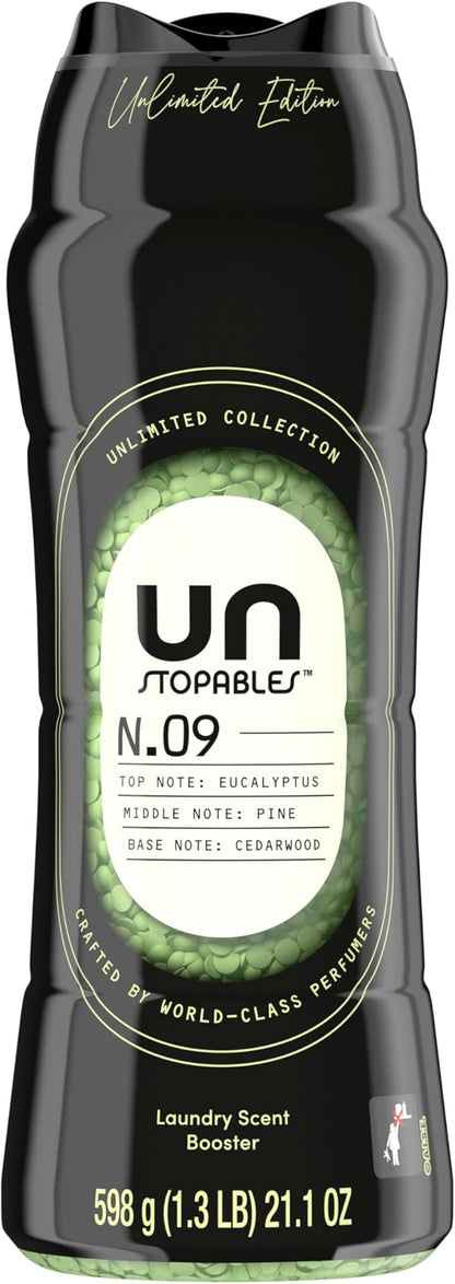 Downy Unstopables Unlimited Collection In-Wash Laundry Scent Booster Beads, No. 09, Fine Fragrance, Long-Lasting Fresh Scent Beads, 21.1 oz