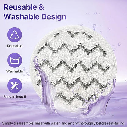 12 Pack S8001 S8201 S8000 S7001 Steam and Scrub Mop Pads for Shark S8001 S8201 S8000 S7001 S7201 S7005 S7000AMZ S7000 S7001TGT S7020 Steam & Scrub Steam Mop