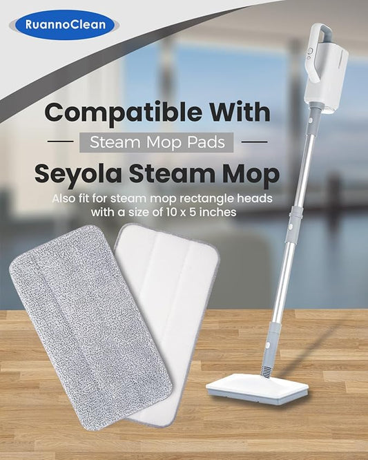Steam Mop Pads Compatible with Seyola/FEPPO and Others Steam Cleaner for Home, Washable and Reusable Replacement Mop Pads for Floor Cleaning -6 Pack