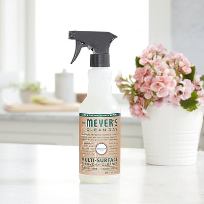 MRS. MEYER’S CLEANDAY All-Purpose Cleaner Spray, Geranium, 16 fl. oz (Pack of 2)